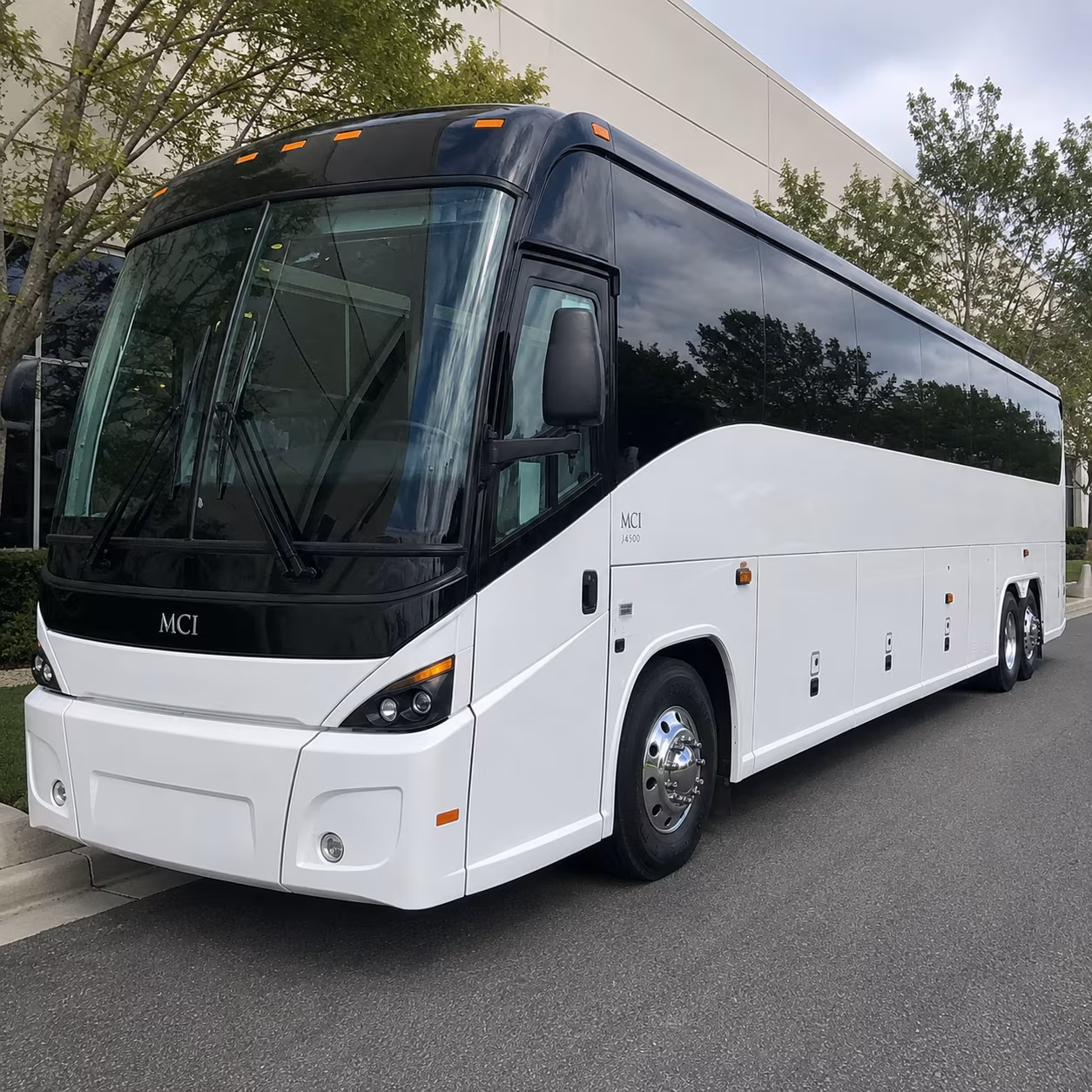 austin charter bus rental exterior