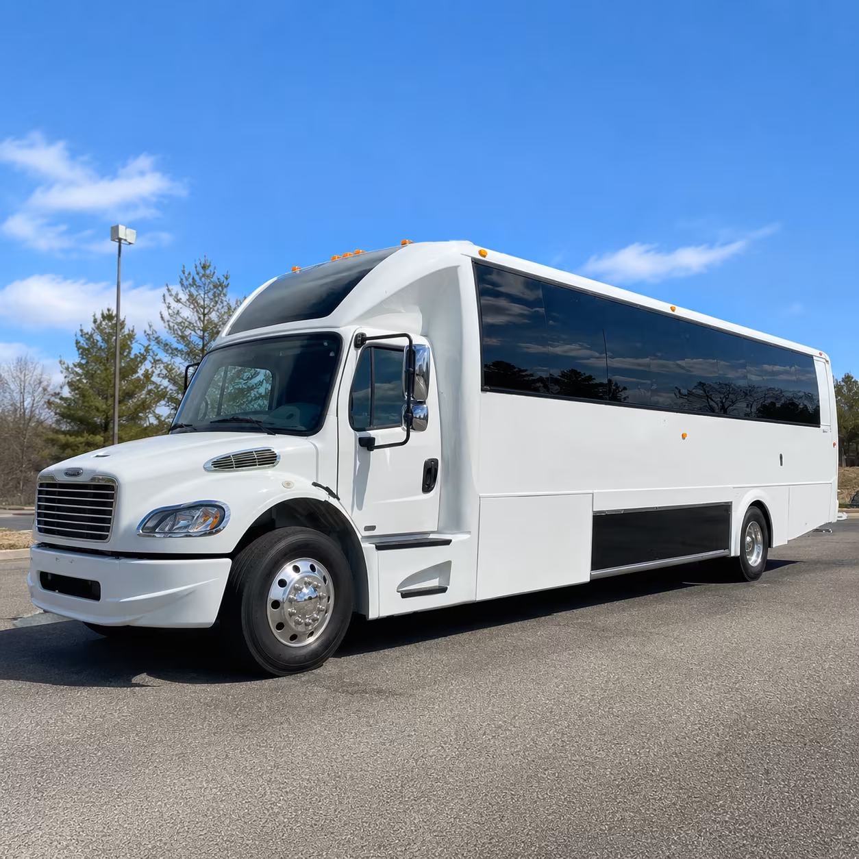 party buses and minibuses ready for temple prom night