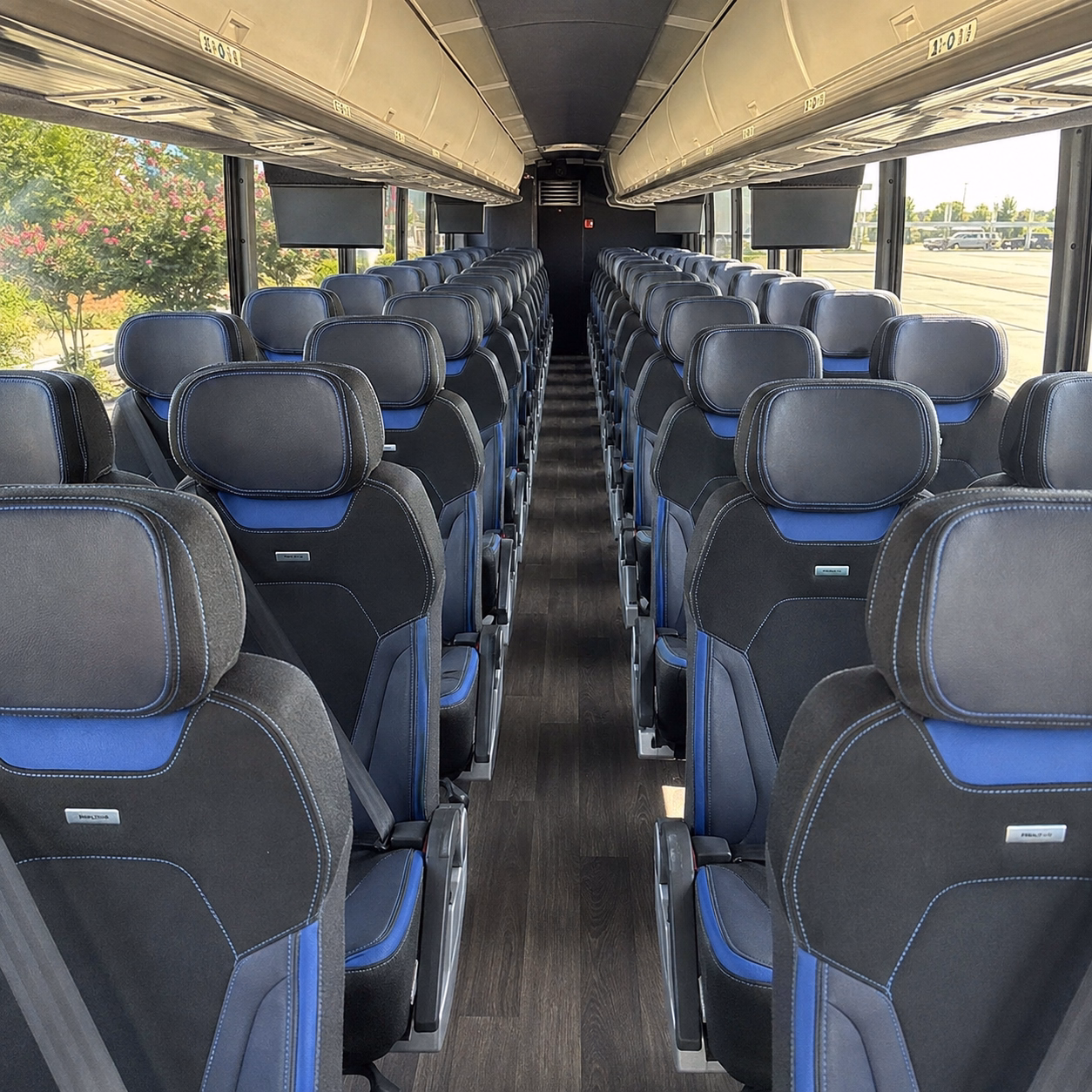 waco charter bus rental interior