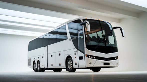 54 passenger charter bus temple