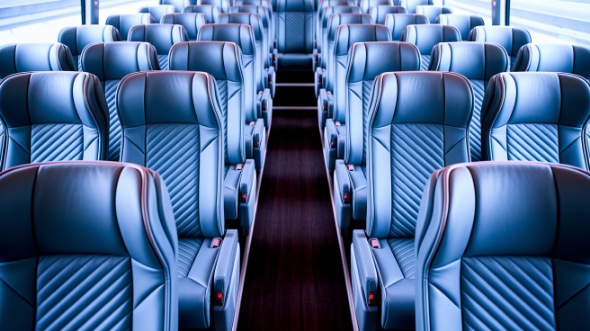 55 passenger charter bus interior temple