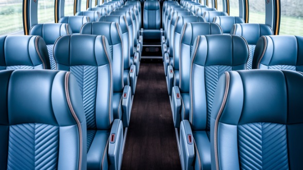 56 passenger charter bus interior temple