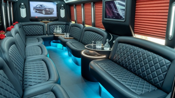 party bus rental inside temple