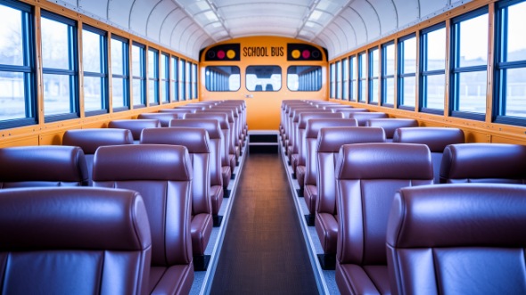 school bus rental interior temple